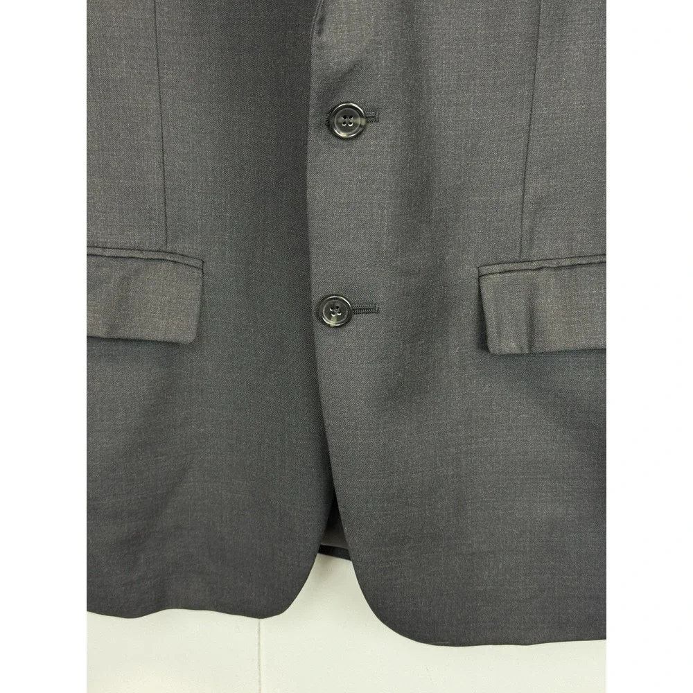 Hart Schaffner Marx‎ Mens Blazer Sport coat Jacket 40S Dark Gray Worsted Wool